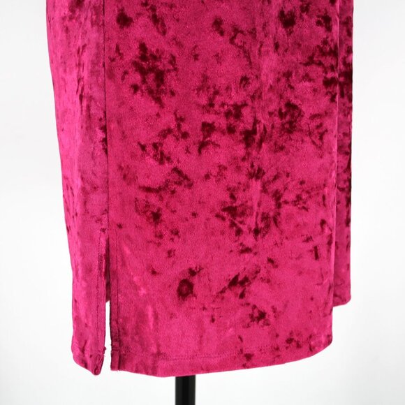 Marc Jacobs Bright Pink Velour Slip Mini Dress Silk Trim Sleeveless 2 XS NEW - Picture 3 of 8